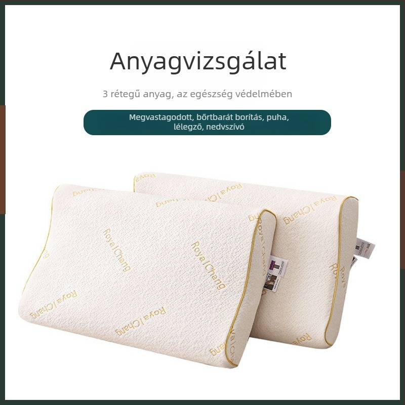 BaoShiKang Természetes latex párna, téglalap alakú, 1–2 kg, latex tartalom >90%