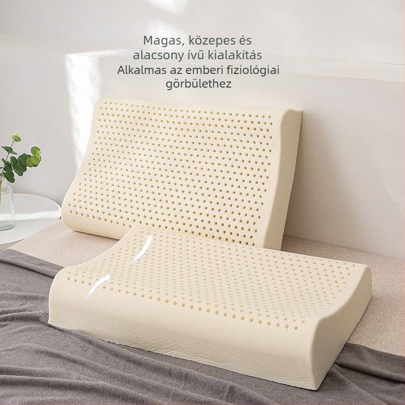 BaoShiKang Természetes latex párna, téglalap alakú, 1–2 kg, latex tartalom >90%