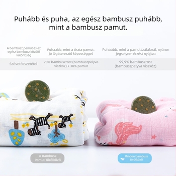 Muslintree/Cotton Tree Bambusz rost – Nyári baba SWADDLE wrap újszülötteknek, mintázat állat/mesefilm
