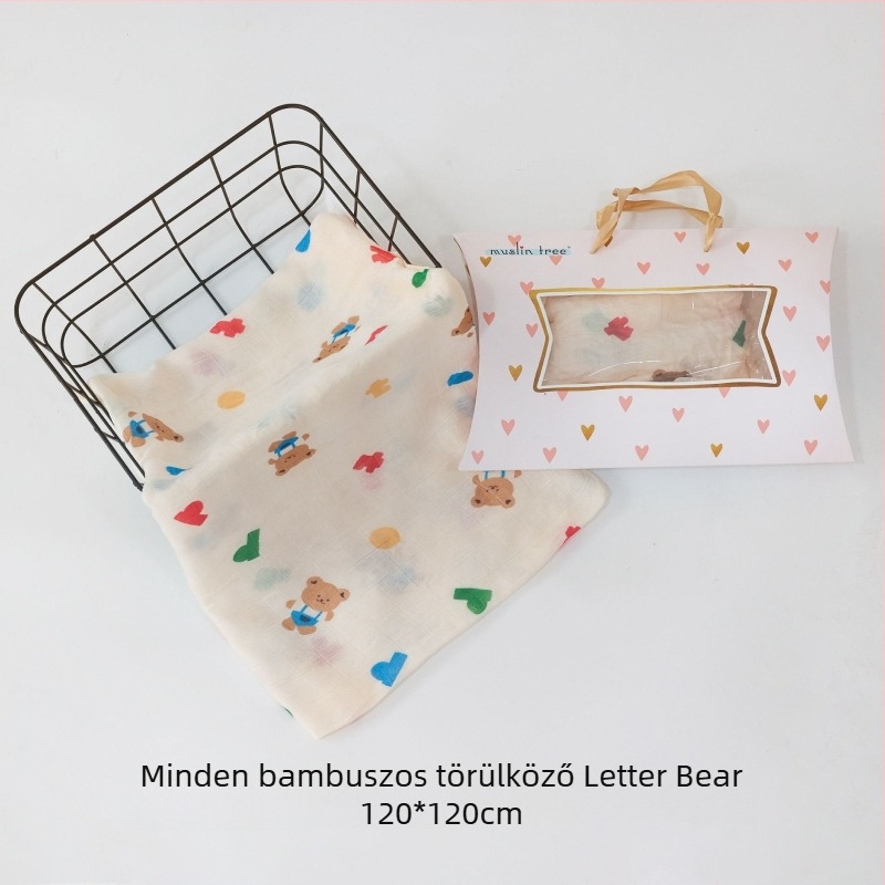 Muslintree/Cotton Tree Bambusz rost – Nyári baba SWADDLE wrap újszülötteknek, mintázat állat/mesefilm