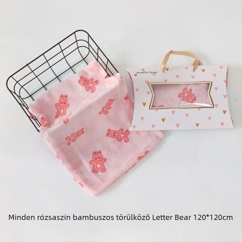 Muslintree/Cotton Tree Bambusz rost – Nyári baba SWADDLE wrap újszülötteknek, mintázat állat/mesefilm