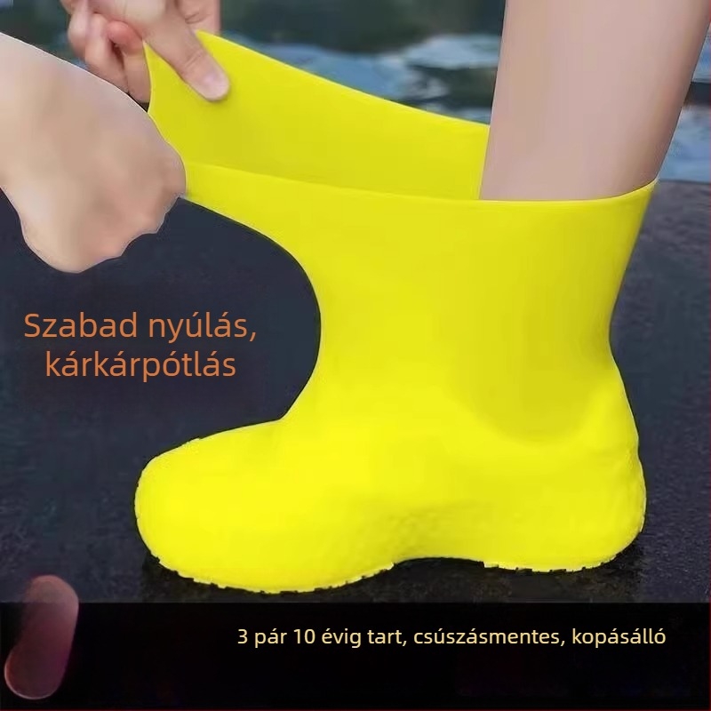 Cipővédők, újrahasználható, vízálló, csúszásmentes, szilikon, uniszex