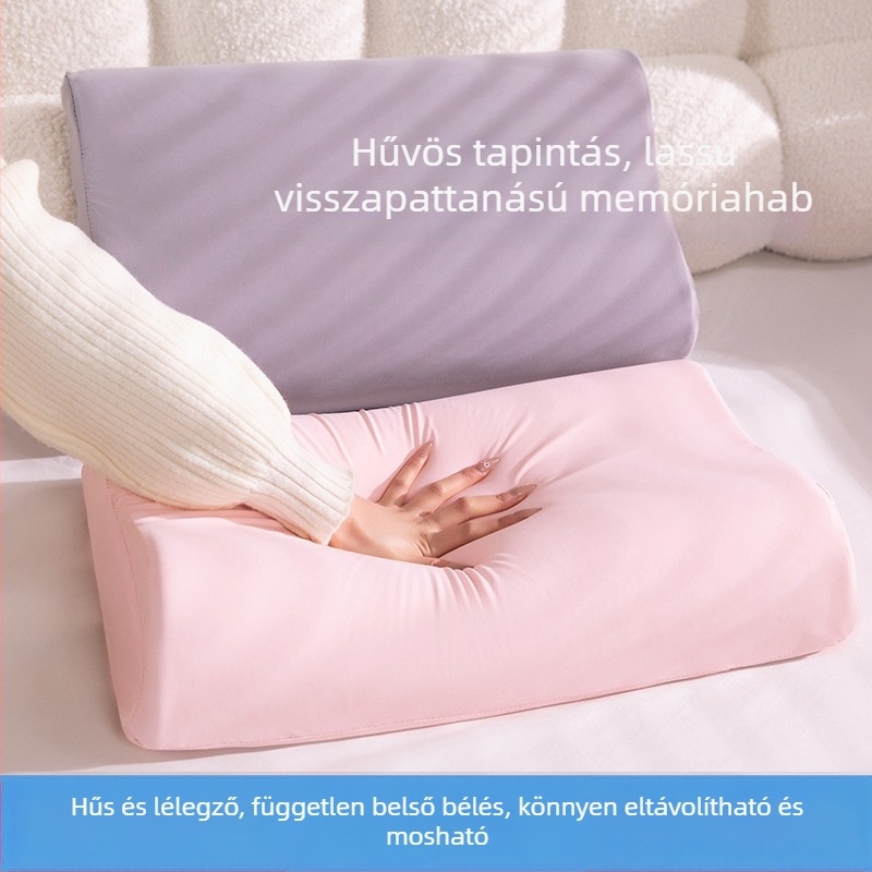 Memóriahabos párna, Ice Silk anyag, hullámos forma, általános használatra