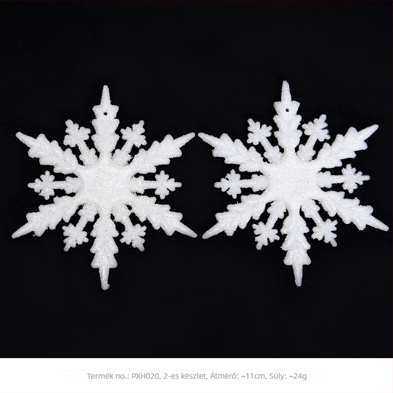Plasztik kristály hópehely karácsonyfadíszek – csomagolás: OPP zacskó; anyag: műanyag; testreszabás: Igen; licencelt magáncímke: Igen; márka: Hong Kong Heng