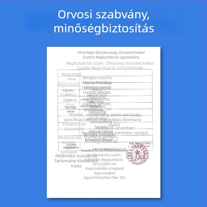 Orvosi minőségű hőmérő, nagy kijelzővel, üvegből, Sanshan, 1 dobozos csomag