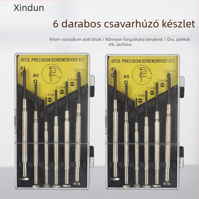 Xinton órás csavarhúzó készlet – mini precíz csavarhúzók órák és szemüvegek javításához, CRV anyag, javításra és telekommunikációs karbantartásra