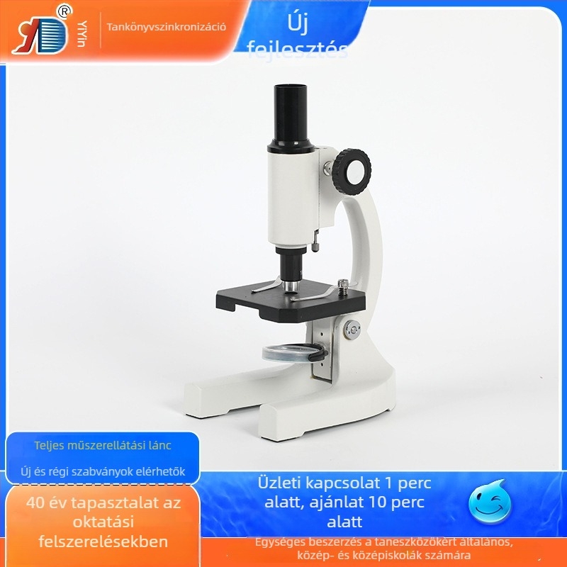 Iskolai tudományos monokuláris mikroszkóp — laboratóriumi mikroszkóp nagy felbontással sejtek, baktériumok és mikroorganizmusok megfigyelésére