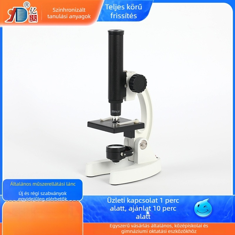 Iskolai tudományos monokuláris mikroszkóp — laboratóriumi mikroszkóp nagy felbontással sejtek, baktériumok és mikroorganizmusok megfigyelésére