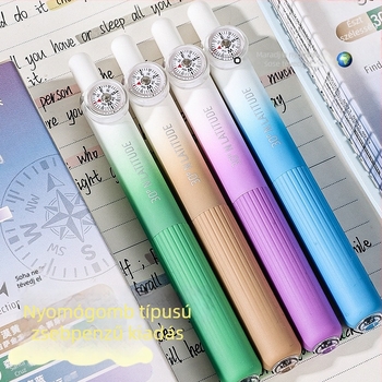 Blue fruit Compass zsebpen — műanyag test, rozsdamentes acél tollhegy, tömeg 60 g.