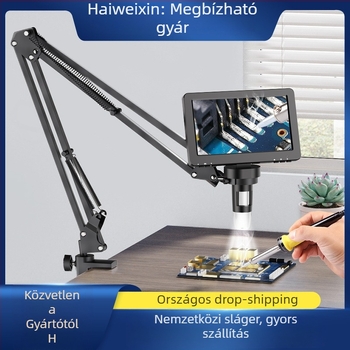 Digitális elektronmikroszkóp és nyomtatott áramkörök karbantartási támasza, omniirányú alumíniumötvözetes mechanikus kar TZ1