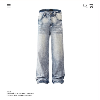 Farmernadrág, uniszex, egyenes szabású, középmagas derekú, pamut denim, cipzárral záródó