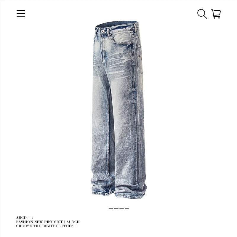 Farmernadrág, uniszex, egyenes szabású, középmagas derekú, pamut denim, cipzárral záródó