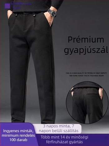 Mindennapi nadrág egyenes szabású, középmagas derék, cipzárral, 100% poliészter, őszi szezonra