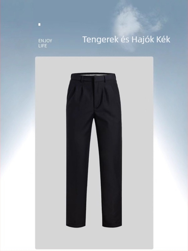 Téli nyugati stílusú nadrág, elasztikus derék, pamut-keverék anyag, lazább szabás, több zseb