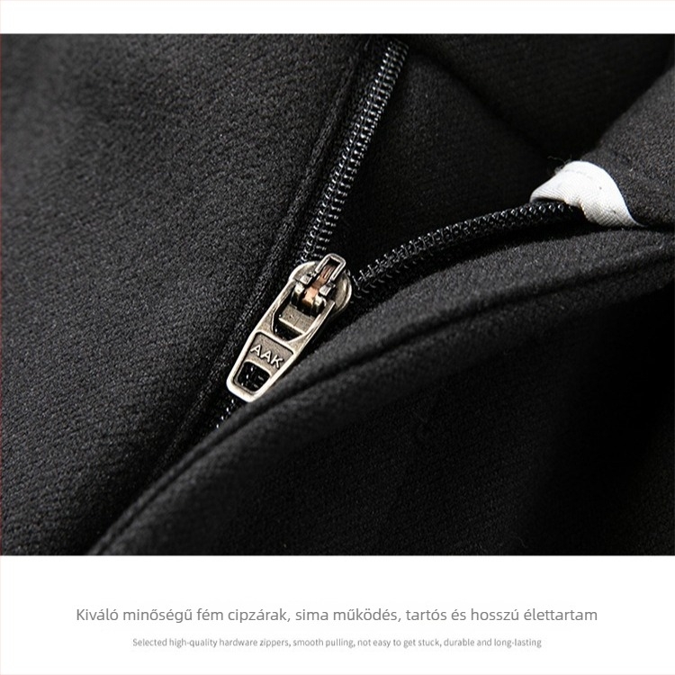 Koreai-stílusú férfi nadrág, egyenes szabású, 9/10 hossz, slim-fit, tavasz–ősz szezon, 100% poliészter