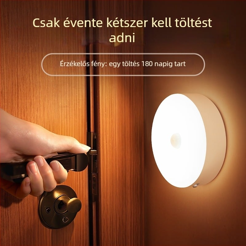 Mozgásérzékelős éjjeli fény beépített akkumulátorral, 5W, CE tanúsítvány, feszültség ≤36V