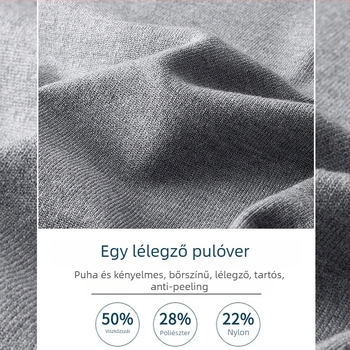 Férfi ujjatlan kötött mellény álló gallérral – Slim-fit, bordázott alsó szél, 95% viszkóz, őszi-téli szezonra