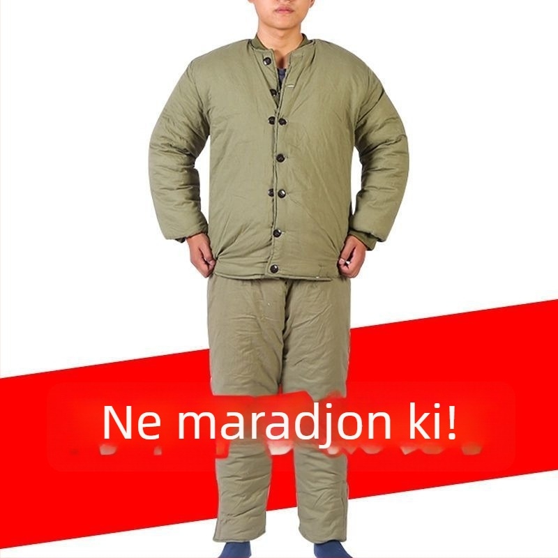 Pamut bélelt téli kabát — régi stílus, 95% tiszta pamut, férfi ruházat, 2025 tavasz