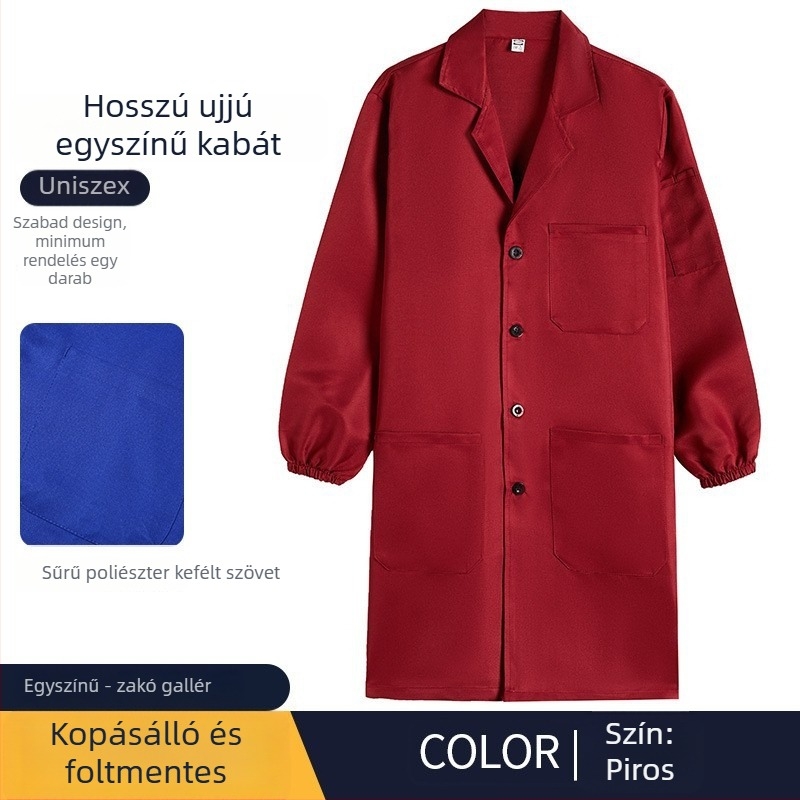 Férfi corduroy munkaruházat külső ruházat, hosszú szabás, folttiszta, poliészter, bélés 100%, négy évszak