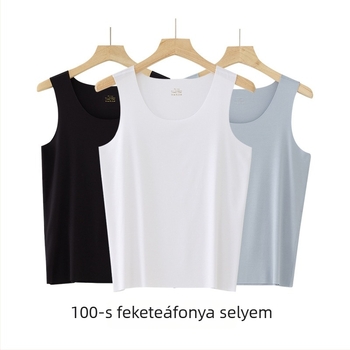 Férfi ujjatlan felső, Mulberry Silk Modal keverék, kerek nyak, könnyű 121–140 g/m², sportos stílus