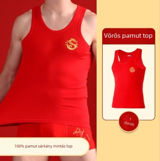 Férfi pamut mellény, Kangji Bird, 100% pamut, kerek nyakú, minden évszakra, középsúlyú anyag 141–160 g/m²