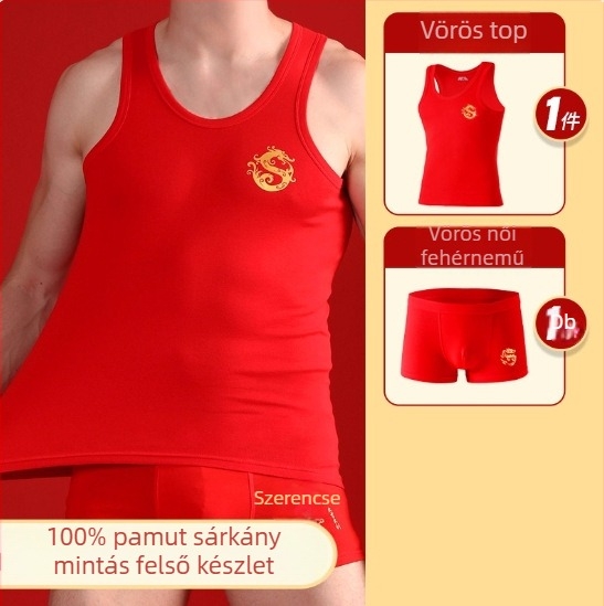 Férfi pamut mellény, Kangji Bird, 100% pamut, kerek nyakú, minden évszakra, középsúlyú anyag 141–160 g/m²