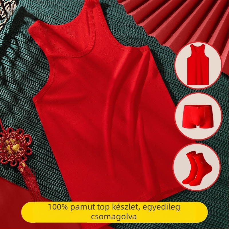 Férfi pamut mellény, Kangji Bird, 100% pamut, kerek nyakú, minden évszakra, középsúlyú anyag 141–160 g/m²