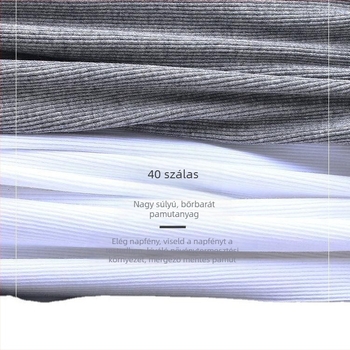 Férfi I-alakú edző mellény, nedvszívó pamut, durva kötésű 2x2, sportos stílus, kerek nyakú