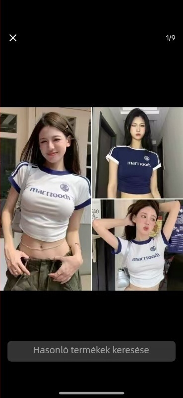 Poliészter rövid ujjú póló nyomott mintával, kerek nyakú, karcsú fazon (políészter; rövid ujjú; kerek nyak; nyomtatás; karcsú fazon)