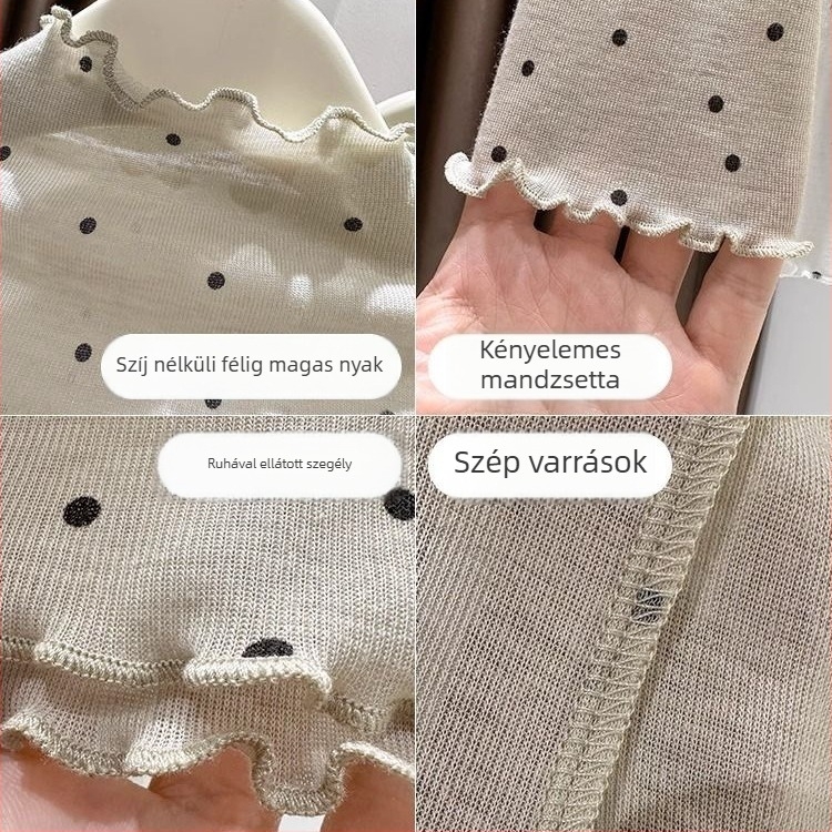 Oversize póló fél magas nyakú gallérral, hímzés, viszkóz (Flat Cloth), tavasz 2025
