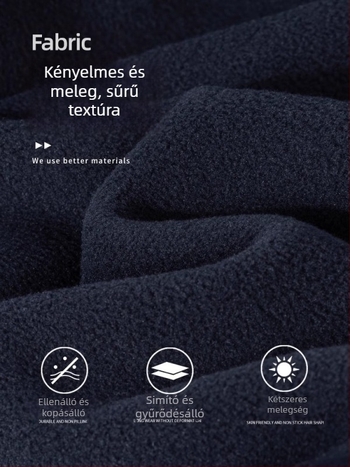 Női kapucnis fleece dzseki – bő szabás, hosszú ujjú, cipzár, poliészter