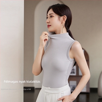 Magasnyakú kamizsol, varrat nélküli egyrészes dizájn, anyag: regenerált cellulóz rost, márka Seko, őszi-téli szezonra, közepes vastagságú 141–160 g/m2