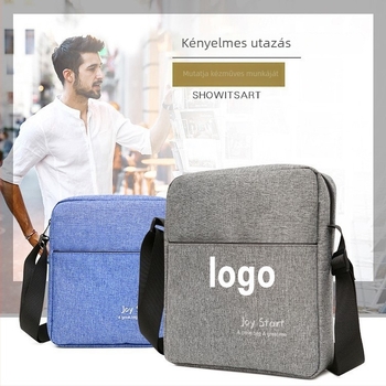 Női crossbody táska Oxford anyagból, cipzár, függőleges négyszögletes forma, telefonzseb