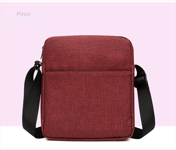 Női crossbody táska Oxford anyagból, cipzár, függőleges négyszögletes forma, telefonzseb