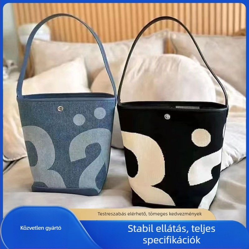 Női bucket táska PU bőrből, városi minimalista stílus, hengeres forma, mágneses zárás, PU bélés, belső cipzáras zseb, dupla vállpánt