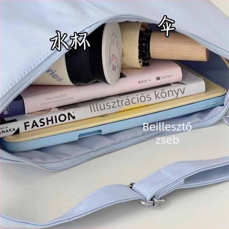 Válltáska crossbody — nylon, vízszintes négyszög alak, cipzáras nyitás, poliészter bélés, zseb a mobiltelefonhoz
