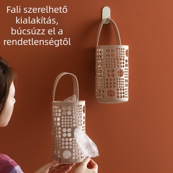 Tároló táska — hengeres alakú, poliészter anyagú, többfunkciós, konyhai tároláshoz