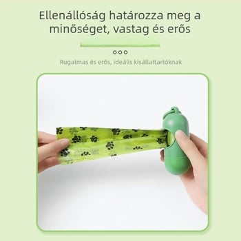 Vastagított biológiailag lebomló kutya- és macska ürülékszacskók, hordozható