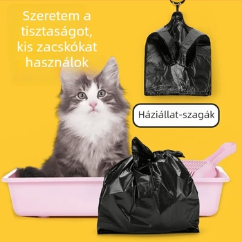 Macskaürülék-zacskók készlet, 300 db tisztítókanállal, márka Friendly, szabvány vastagság