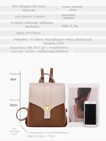 Hátizsák | PU anyag | Tavasz 2025 | Nagy kapacitás | Vízálló | Retesz típusú nyitás