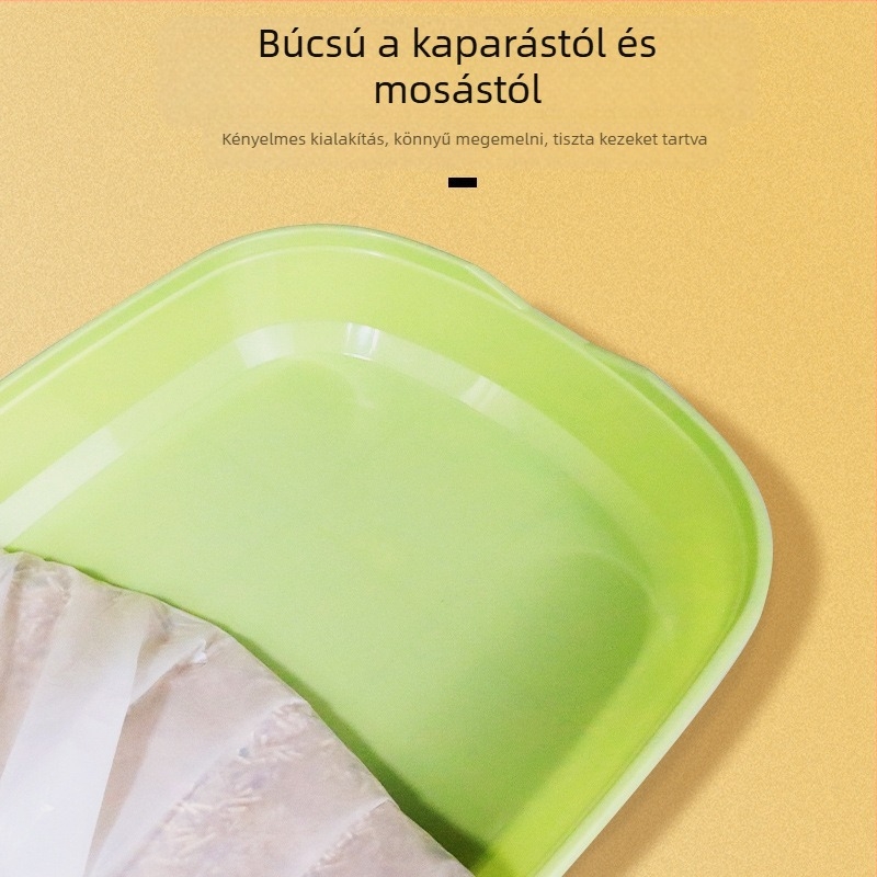Macska almotáláshoz használt zsákok - egyszer használatos, vastag PE anyag, tekercses stílus