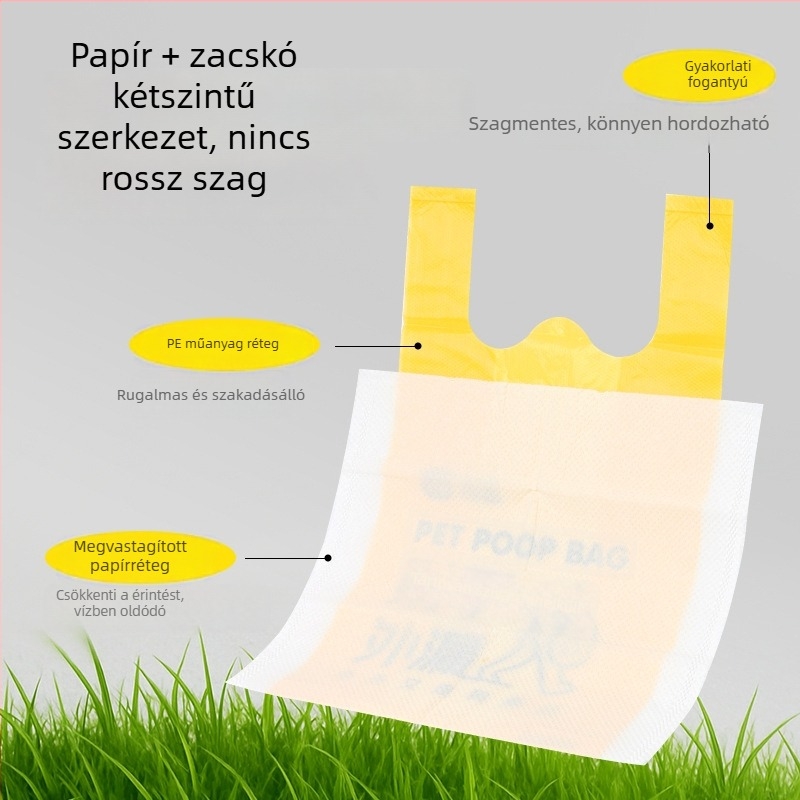 Ju Miao kettős rétegű, vastag PE anyagú állatürülék zacskók AL1002, Eredet: Kína