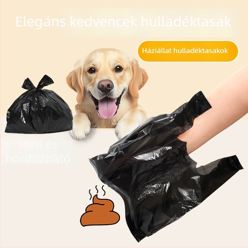Hordozható, vastagított egyszer használatos ürülékzacskók macskáknak és kutyáknak, kis méret
