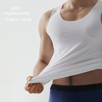 Ecocos férfi ujjatlan felső, vékony anyag 121–140 g/m², regenerált cellulóz rost 90–95%, kerek nyakú