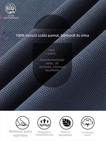 Félcipzáros férfi polo hosszú ujjú, 96%+ hosszú szálú pamut, 300 g nehéz, egyszínű