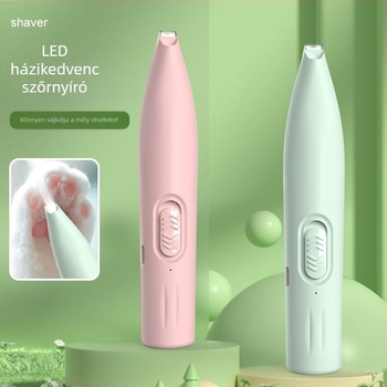 Elektronikus állat szőrnyíró LED világítással macskáknak és kutyáknak — ABS és rozsdamentes acél szerkezet, márka Three Southern One Wood, tappancsok nyírására.