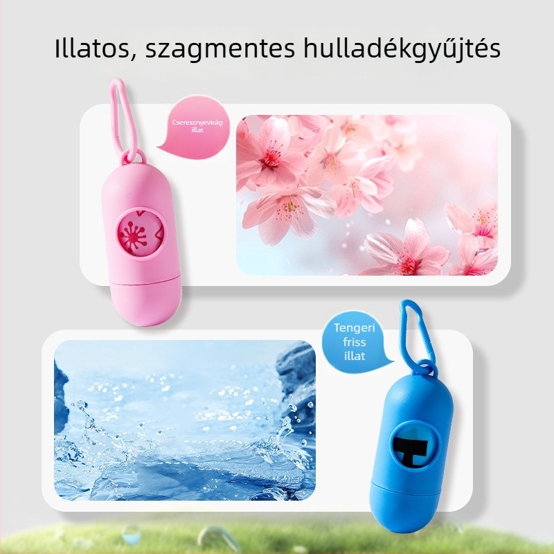 Rolós magáncímkés ürülékszacskók biológiailag lebomló anyagból, szabványos vastagságú