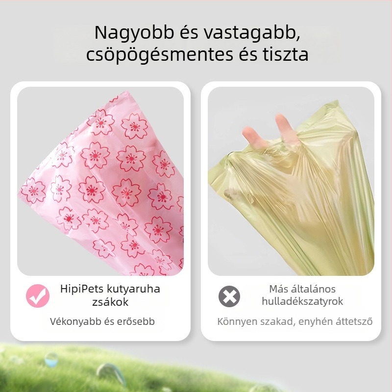 Rolós magáncímkés ürülékszacskók biológiailag lebomló anyagból, szabványos vastagságú