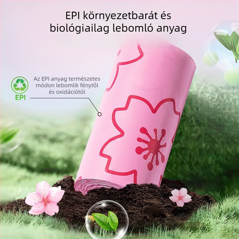 Rolós magáncímkés ürülékszacskók biológiailag lebomló anyagból, szabványos vastagságú