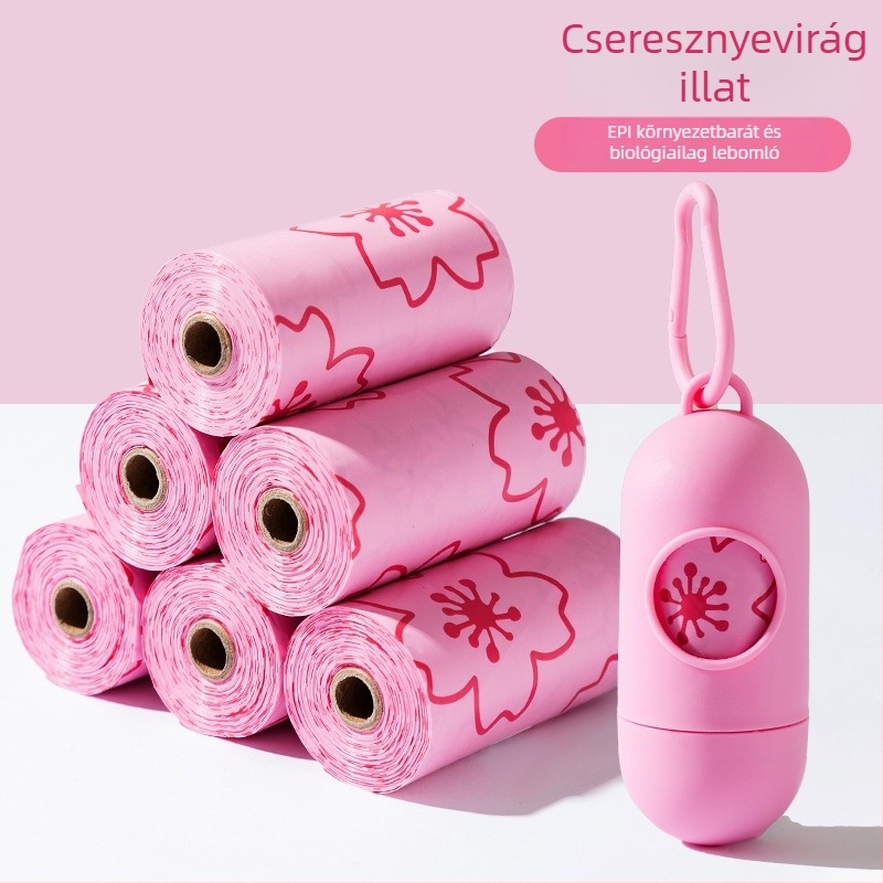 Rolós magáncímkés ürülékszacskók biológiailag lebomló anyagból, szabványos vastagságú